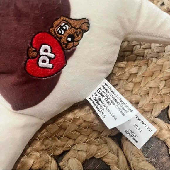 Pound Puppies Plush 17" Hasbro White with Spots with Name Tag Collar Stuffed - Picture 5 of 5